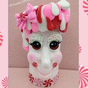 Peppermint Lady Christmas Candle, Christmas Decor, Home Decor, Christmas Candle